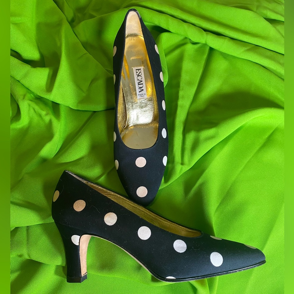 80s VTG Escada Heels DEADSTOCK NEW VINTAGE - Picture 5 of 15
